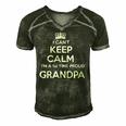 Mens I Cant Keep Calm Im A 1St Time Proud Grandpa Gift Men's Short Sleeve V-neck 3D Print Retro Tshirt Forest