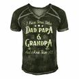 Mens I Have Three Titles Dad Papa And Grandpa Fathers Day Gift Men's Short Sleeve V-neck 3D Print Retro Tshirt Forest