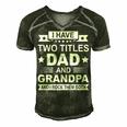 Mens I Have Two Titles Dad And Grandpa Fathers Day Gift For Daddy Men's Short Sleeve V-neck 3D Print Retro Tshirt Forest
