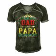 Mens I Have Two Titles Dad And Papa Funny Fathers Day Daddy Men's Short Sleeve V-neck 3D Print Retro Tshirt Forest