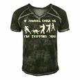 Mens If Zombies Chase Us Im Tripping You Funny Graphic Novelty Halloween T Shirt 173 Trendi Men's Short Sleeve V-neck 3D Print Retro Tshirt Forest