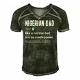 Mens Nigerian Dad Definition Design - Funny Nigerian Daddy Flag Men's Short Sleeve V-neck 3D Print Retro Tshirt Forest