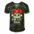Mens Pirate Dad Worlds Best Pirate Men's Short Sleeve V-neck 3D Print Retro Tshirt Forest