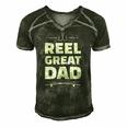 Mens Reel Great Dad - Fishing Gift Fisherman Father Men's Short Sleeve V-neck 3D Print Retro Tshirt Forest
