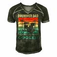 Mens Retro Vintage Drummer Dad Music Lover & Fan Fathers Day Men's Short Sleeve V-neck 3D Print Retro Tshirt Forest