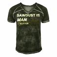 Mens Sawdust Is Man Glitter 353 Trending Shirt Men's Short Sleeve V-neck 3D Print Retro Tshirt Forest