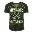 Mens Some People Call Me Mechanic The Most Important Call Me Dad V2 Men's Short Sleeve V-neck 3D Print Retro Tshirt Forest