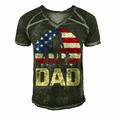 Mens Vintage American Flag 4Th Of July Patriotic Dad Gift Men's Short Sleeve V-neck 3D Print Retro Tshirt Forest
