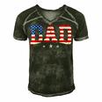 Mens Vintage Dad Fathers Day American Flag Usa Dad 4Th Of July Men's Short Sleeve V-neck 3D Print Retro Tshirt Forest
