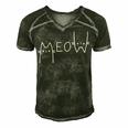 Meow Cat Shirt Meow Kitty Funny Cats Mom And Cat Dad 238 Trending Shirt Men's Short Sleeve V-neck 3D Print Retro Tshirt Forest