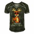 Merry Christmas Reindeer Funny Family 884 Shirt Men's Short Sleeve V-neck 3D Print Retro Tshirt Forest