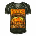 Motorcycle Grandpa Biker S Funny 499 Shirt Men's Short Sleeve V-neck 3D Print Retro Tshirt Forest