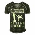 My Favorite Taekwondo Kid Calls Me Dad Karate Judo Men's Short Sleeve V-neck 3D Print Retro Tshirt Forest