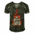 My Guitar Is Calling And I Must Go 525 Trending Shirt Men's Short Sleeve V-neck 3D Print Retro Tshirt Forest