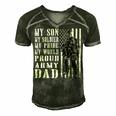 My Son Is Soldier Proud Military Dad 704 Shirt Men's Short Sleeve V-neck 3D Print Retro Tshirt Forest