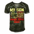 My Son Is Soldier Proud Military Dad 710 Shirt Men's Short Sleeve V-neck 3D Print Retro Tshirt Forest