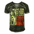 My Son Is Soldier Proud Military Dad 714 Shirt Men's Short Sleeve V-neck 3D Print Retro Tshirt Forest