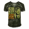 My Son Is Soldier Proud Military Dad 715 Shirt Men's Short Sleeve V-neck 3D Print Retro Tshirt Forest