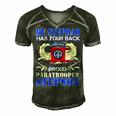 My Stepdad Has Your Back Proud Army 685 Shirt Men's Short Sleeve V-neck 3D Print Retro Tshirt Forest