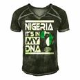 Nigeria Is In My Dna Nigerian Flag Africa Map Raised Fist Men's Short Sleeve V-neck 3D Print Retro Tshirt Forest