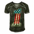 Number One Dad American Flag 4Th Of July Fathers Day Gift Men's Short Sleeve V-neck 3D Print Retro Tshirt Forest