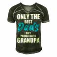 Only The Best Dad Get Promoted To Grandpa Fathers Day T Shirts Men's Short Sleeve V-neck 3D Print Retro Tshirt Forest