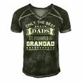 Only The Best Dads Get Promoted To Grandad Grandpas Gift Men's Short Sleeve V-neck 3D Print Retro Tshirt Forest