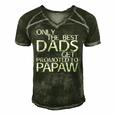 Only The Best Dads Get Promoted To Papaw Gift Men's Short Sleeve V-neck 3D Print Retro Tshirt Forest