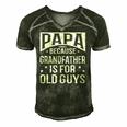 Papa Because Grandfather Fathers Day Dad Men's Short Sleeve V-neck 3D Print Retro Tshirt Forest