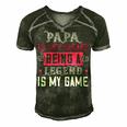 Papa Is My Name Being A Legeng Is My Game Papa T-Shirt Fathers Day Gift Men's Short Sleeve V-neck 3D Print Retro Tshirt Forest