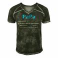 Papa Like A Grandfather Only Cooler Definition Gift Classic Men's Short Sleeve V-neck 3D Print Retro Tshirt Forest