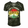 Papa Like A Grandpa Only Cooler Funny Quote For Fathers Day Men's Short Sleeve V-neck 3D Print Retro Tshirt Forest
