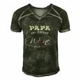 Papa On Cloud Wine New Dad 2018 And Baby Men's Short Sleeve V-neck 3D Print Retro Tshirt Forest