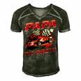 Papa Pit Crew Race Car Birthday Party Racing Family Men's Short Sleeve V-neck 3D Print Retro Tshirt Forest