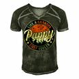 Pappy Like A Grandpa Only Cooler Vintage Retro Fathers Day Men's Short Sleeve V-neck 3D Print Retro Tshirt Forest