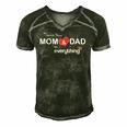 Parents Day - Thank You Mom And Dad For Everything Men's Short Sleeve V-neck 3D Print Retro Tshirt Forest