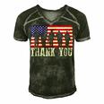 Patriotic American Flag Thank You For Men Women Kid Girl Boy Men's Short Sleeve V-neck 3D Print Retro Tshirt Forest
