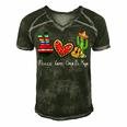 Peace Love Cinco De Mayo Funny Men's Short Sleeve V-neck 3D Print Retro Tshirt Forest