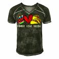 Peace Love Cinco De Mayo Funny V2 Men's Short Sleeve V-neck 3D Print Retro Tshirt Forest