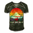 Peace Love Cruising Family Cruise Vacation Matching Gift V2 Men's Short Sleeve V-neck 3D Print Retro Tshirt Forest