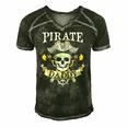 Pirate Daddy Matching Family Dad Men's Short Sleeve V-neck 3D Print Retro Tshirt Forest