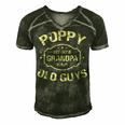 Poppy Because Grandpa Is For Old Guys Men's Short Sleeve V-neck 3D Print Retro Tshirt Forest