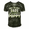 Poppy Grandpa Gift Only The Best Dads Get Promoted To Poppy Men's Short Sleeve V-neck 3D Print Retro Tshirt Forest