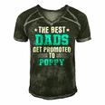 Poppy - The Best Dads Get Promoted To Poppy Men's Short Sleeve V-neck 3D Print Retro Tshirt Forest