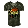 Pops Like A Grandpa Only Cooler Vintage Retro Fathers Day Men's Short Sleeve V-neck 3D Print Retro Tshirt Forest