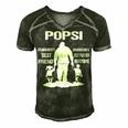 Popsi Grandpa Gift Popsi Best Friend Best Partner In Crime Men's Short Sleeve V-neck 3D Print Retro Tshirt Forest