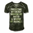 Protecting My Energy Drinking My Water & Minding My Business Men's Short Sleeve V-neck 3D Print Retro Tshirt Forest