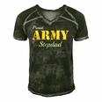 Proud Army Stepdad Fathers Day Men's Short Sleeve V-neck 3D Print Retro Tshirt Forest