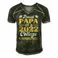 Proud Papa Of 2022 College Graduate Grandpa Graduation Men's Short Sleeve V-neck 3D Print Retro Tshirt Forest