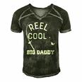 Reel Cool Big Daddy Fishing Fathers Day Gift Men's Short Sleeve V-neck 3D Print Retro Tshirt Forest
